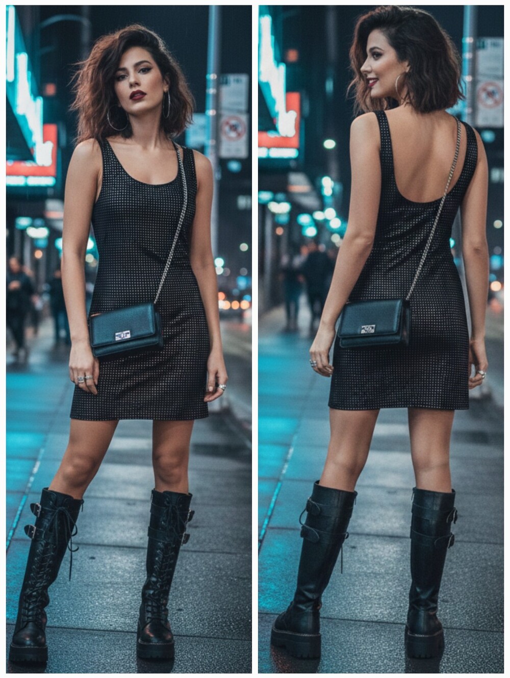 NWOT Forever 21 Metallic Studded Mini Dress Size M Y2K Steampunk Cocktail Goth